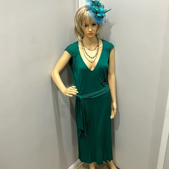 green emerald velvet dress Green Pleated Satin Long Sleeve Dress
